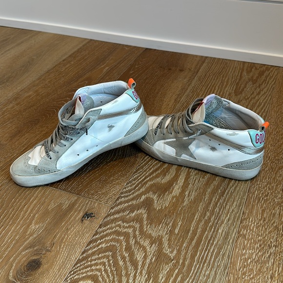 Golden Goose White & Gray Mid Star Sneakers 37 - Picture 8 of 11